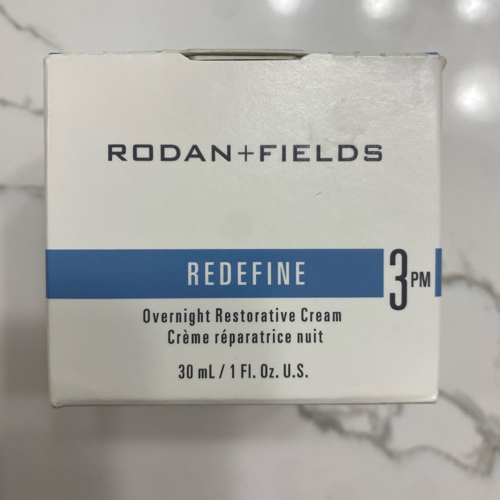 Rodan + Fields REDEFINE 3PM Overnight Cream - White and Blue